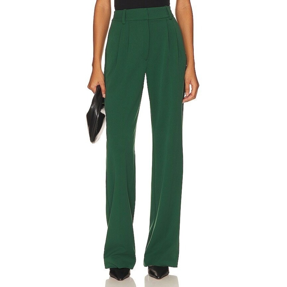 Favorite Daughter The Favorite Pant Evergreen Wide Leg Trouser Green Size 14